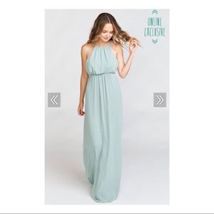 Show Me Your MuMu silver sage dress size small